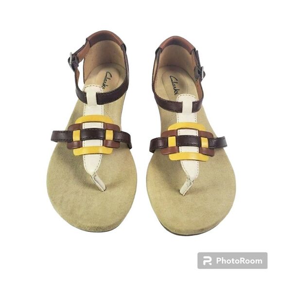 Clark’s Women’s Qwin Adonia Gladiator Brown Sandal - 7 - Great Condition - Picture 3 of 12